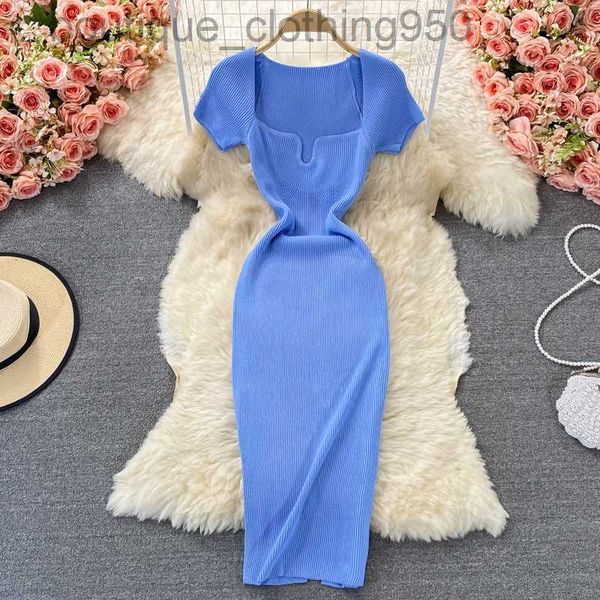 women casual dresses tight and slim square neck knitted dress short sleeve summer spicy girl wrap hip long skirt, Black;gray
women casual dresses tight and slim square neck knitted dress short sleeve summer spicy girl wrap hip long skirt, Black;gray