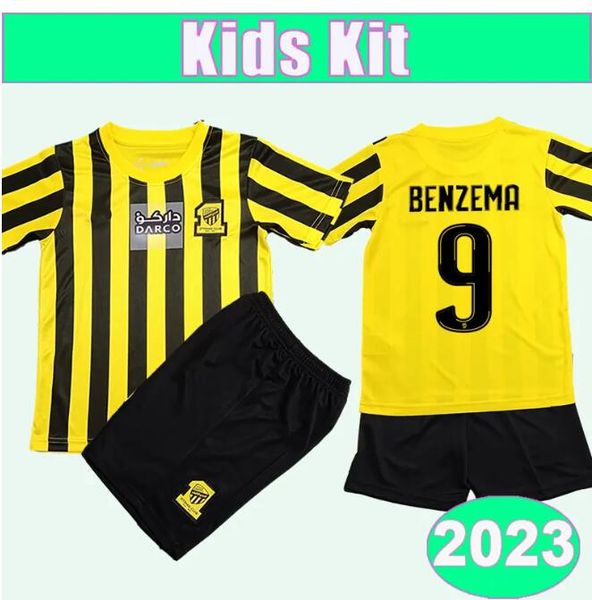 2023 al ittihad saudi club kids kit soccer jerseys #9 benzema home children's suit football shirt short sleeve uniforms, Black;yellow
2023 al ittihad saudi club kids kit soccer jerseys #9 benzema home children's suit football shirt short sleeve uniforms, Black;yellow