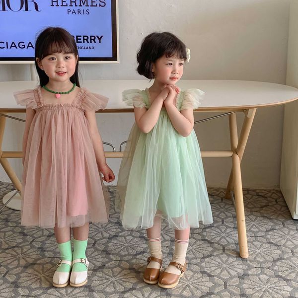 girl's dresses toddler baby girls soft yarn dress r230719, Red;yellow