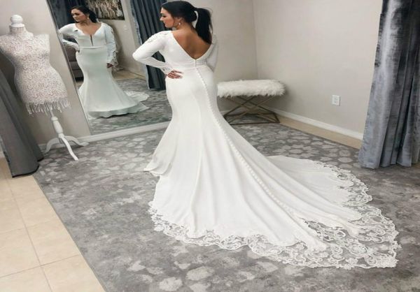 2022 country ivory mermaid wedding dresses bridal gowns lace backless train deep v neck long sleeve satin garden bride wear4377432, White
2022 country ivory mermaid wedding dresses bridal gowns lace backless train deep v neck long sleeve satin garden bride wear4377432, White