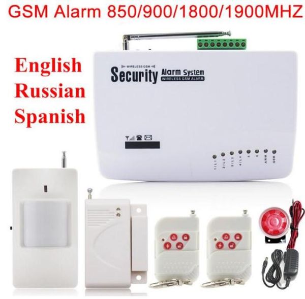 russianenglishspanish voice and manual gsm wireless pir home security burglar alarm system auto dialing sms call5809909
russianenglishspanish voice and manual gsm wireless pir home security burglar alarm system auto dialing sms call5809909
