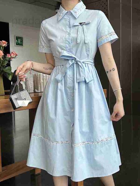 urban dresses designer letter triangle label lace lapel women's short sleeved dress with waistband, oversized hem, medium length skirt,, White;black
urban dresses designer letter triangle label lace lapel women's short sleeved dress with waistband, oversized hem, medium length skirt,, White;black