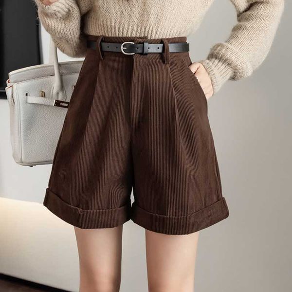women's shorts retro high waist wide-leg women shorts 2022 new autumn winter corduroy casual female shorts boyfriend style woman shorts, White;black
women's shorts retro high waist wide-leg women shorts 2022 new autumn winter corduroy casual female shorts boyfriend style woman shorts, White;black