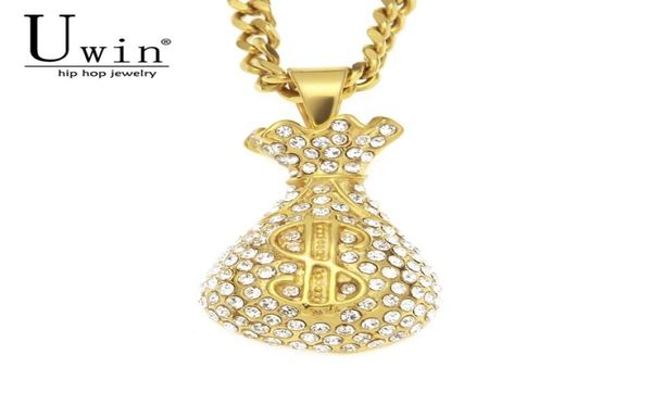 uwin stainless steel dollar sign purse gold coins money bag pendant with rhinestone charms iced out necklace hip hop 2010146141291, Silver
uwin stainless steel dollar sign purse gold coins money bag pendant with rhinestone charms iced out necklace hip hop 2010146141291, Silver