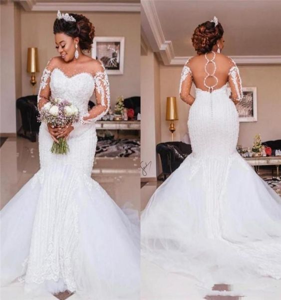 plus size mermaid wedding dresses with long sleeve 2020 modern detachable train lace applique african bride princess wedding gown6230698, White
plus size mermaid wedding dresses with long sleeve 2020 modern detachable train lace applique african bride princess wedding gown6230698, White