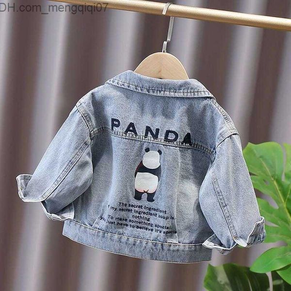 coat girls' jean jacket spring autumn jeans coat brand children's jacket clothing cartoon panda print coat 2-6y children z230720, Blue;gray
coat girls' jean jacket spring autumn jeans coat brand children's jacket clothing cartoon panda print coat 2-6y children z230720, Blue;gray
