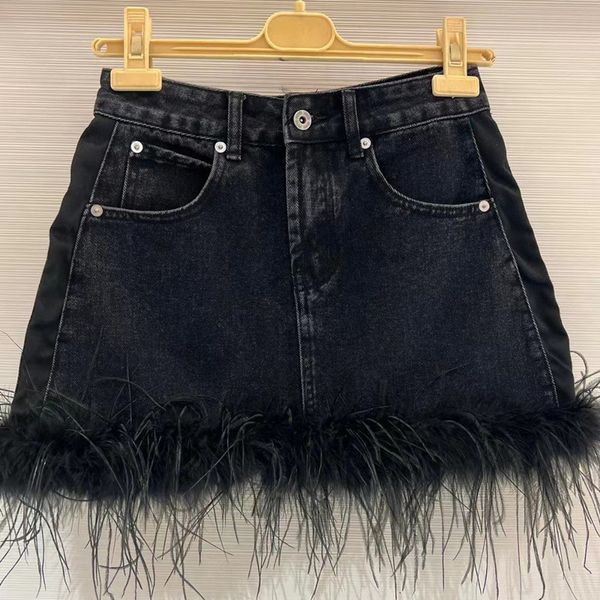 skirts fashion women's denim skirt high waist streetwear black patchwork feather a line spring 2023 trendy 230718
skirts fashion women's denim skirt high waist streetwear black patchwork feather a line spring 2023 trendy 230718