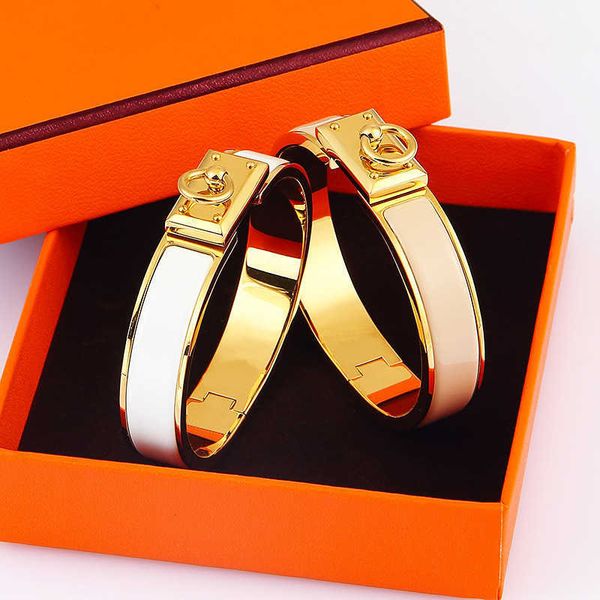 designer hrems bracelets for sale high version home enamel lock button bracelet female titanium steel male and couple the same model with gi, Black
designer hrems bracelets for sale high version home enamel lock button bracelet female titanium steel male and couple the same model with gi, Black