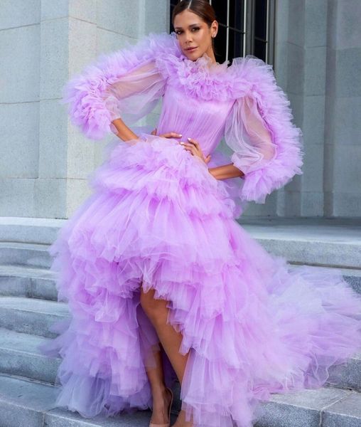 pretty ruffles prom dresses long sleeve high low evening gowns 2023 reception special occasion for p shoot, Black
pretty ruffles prom dresses long sleeve high low evening gowns 2023 reception special occasion for p shoot, Black