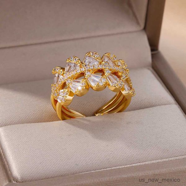 band rings gold plating zircon water drop rings for women opening stainless steel ring 2023 trend fashion elegant wedding jewerly r230719, Silver
band rings gold plating zircon water drop rings for women opening stainless steel ring 2023 trend fashion elegant wedding jewerly r230719, Silver