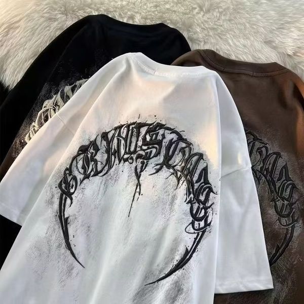 women's t-shirt hip hop dark vintage t-shirt cool men's super large t-shirt cotton loose casual short sleeve couple harajuku y2k 2, White
women's t-shirt hip hop dark vintage t-shirt cool men's super large t-shirt cotton loose casual short sleeve couple harajuku y2k 2, White