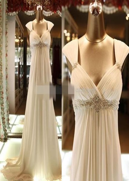 2020 beach wedding dresses chiffon crystal empire waist straps sweep train pregnant maternity wedding bridal gowns vestido de novi4833524, White
2020 beach wedding dresses chiffon crystal empire waist straps sweep train pregnant maternity wedding bridal gowns vestido de novi4833524, White