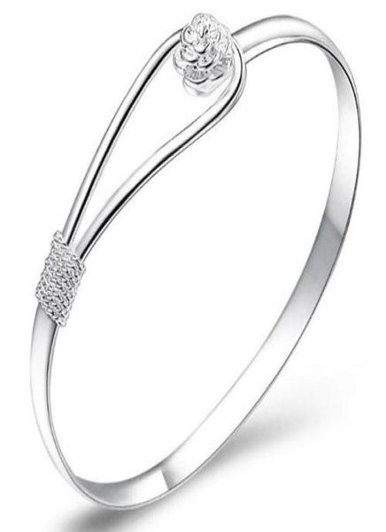 20 off30 sterling silver bangle bracelet with flower good crystal silver color ship2407800, Black
20 off30 sterling silver bangle bracelet with flower good crystal silver color ship2407800, Black