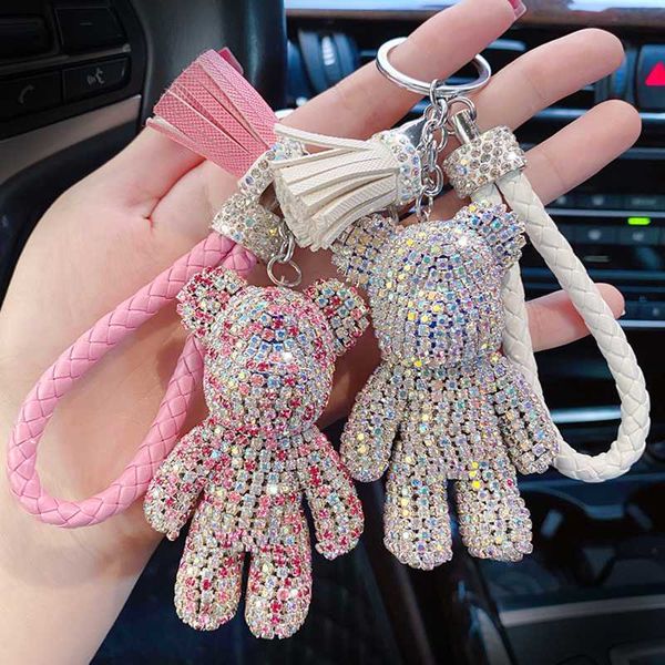 key rings fashion cartoon gloomy rhinestone bear keychain handmade diy crystal bomgom bear key chain keyring bag charm pendant gift l230719, Slivery;golden
key rings fashion cartoon gloomy rhinestone bear keychain handmade diy crystal bomgom bear key chain keyring bag charm pendant gift l230719, Slivery;golden