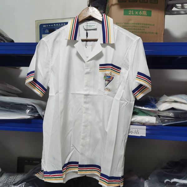 mens casual shirts fashionable casablanca shirt coconut style printed loose fitting womens casual white short sleeved 230718, White;black
mens casual shirts fashionable casablanca shirt coconut style printed loose fitting womens casual white short sleeved 230718, White;black