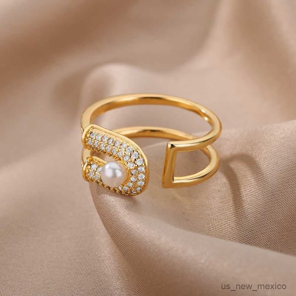 band rings vintage pearl zircon pin rings for women open adjustable stainless steel ring femme wedding jewelry gift mujer r230719, Silver
band rings vintage pearl zircon pin rings for women open adjustable stainless steel ring femme wedding jewelry gift mujer r230719, Silver