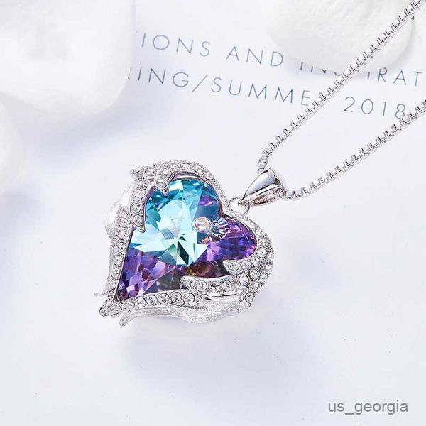 pendant necklaces fashion simple creative ocean heart necklace exquisite heart angel wings colorful crystal pendant gifts for girls r230719, Silver
pendant necklaces fashion simple creative ocean heart necklace exquisite heart angel wings colorful crystal pendant gifts for girls r230719, Silver