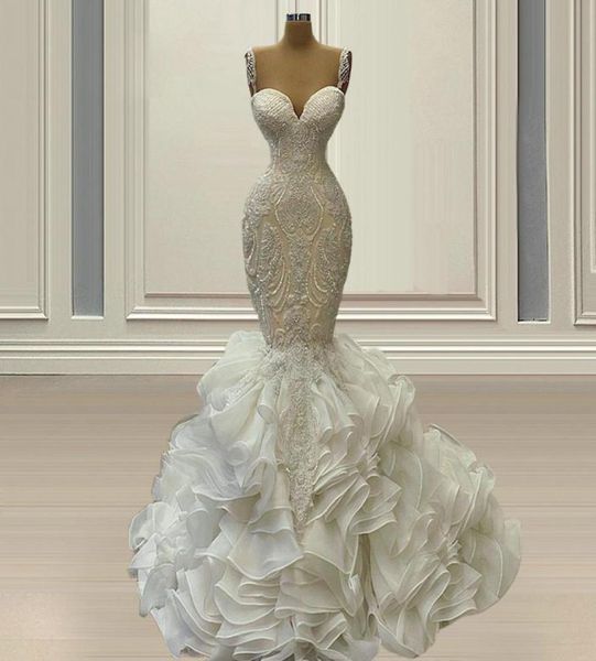 gorgeous pearls mermaid sequined wedding dresses beaded spaghetti straps sweetheart neck bridal gowns tiered sweep train organza r2943401, White
gorgeous pearls mermaid sequined wedding dresses beaded spaghetti straps sweetheart neck bridal gowns tiered sweep train organza r2943401, White