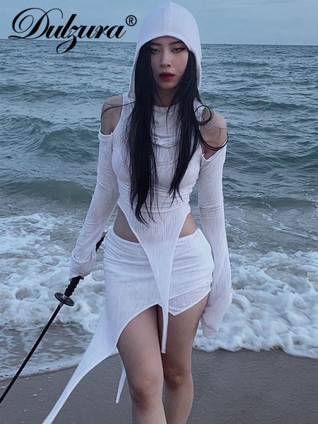 two piece dress dulzura women y2k clothes 2 pieces long sleeve hoodies crop high waist bodycon irregular mini skirts matching set club 23071, White
two piece dress dulzura women y2k clothes 2 pieces long sleeve hoodies crop high waist bodycon irregular mini skirts matching set club 23071, White