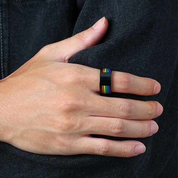vintage mens ring stainless steel colorful striped rings jewelry gift for men women boyfriend girlfriend yw372pr-028, Silver
vintage mens ring stainless steel colorful striped rings jewelry gift for men women boyfriend girlfriend yw372pr-028, Silver