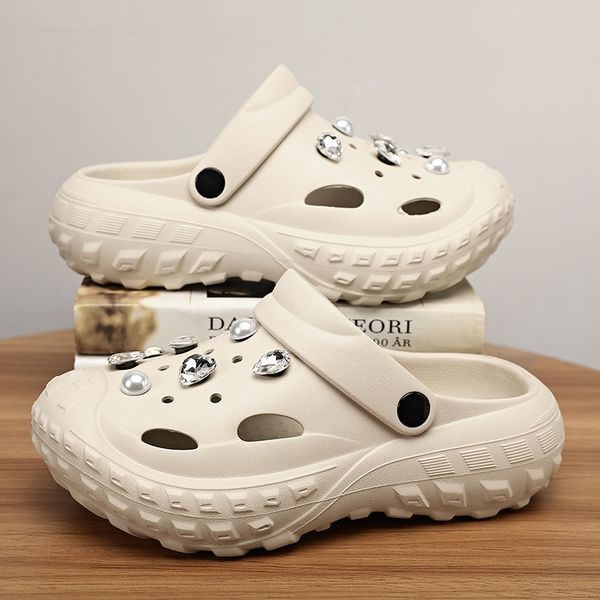 sandals platform women's beach sandals mid heeled soft light female footwear shiny crystal hole clogs fashion chunky shoes for ladies 2, Black
sandals platform women's beach sandals mid heeled soft light female footwear shiny crystal hole clogs fashion chunky shoes for ladies 2, Black