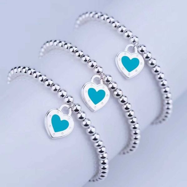 high-quality simple and high-end ayffay blue love pendant bracelet with enamel design round bead of the same style, Black
high-quality simple and high-end ayffay blue love pendant bracelet with enamel design round bead of the same style, Black