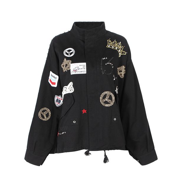 women jeans jacket long sleeve oversized loose embroidery basic jacket coat female casual girls outwear plus size, Black;brown
women jeans jacket long sleeve oversized loose embroidery basic jacket coat female casual girls outwear plus size, Black;brown