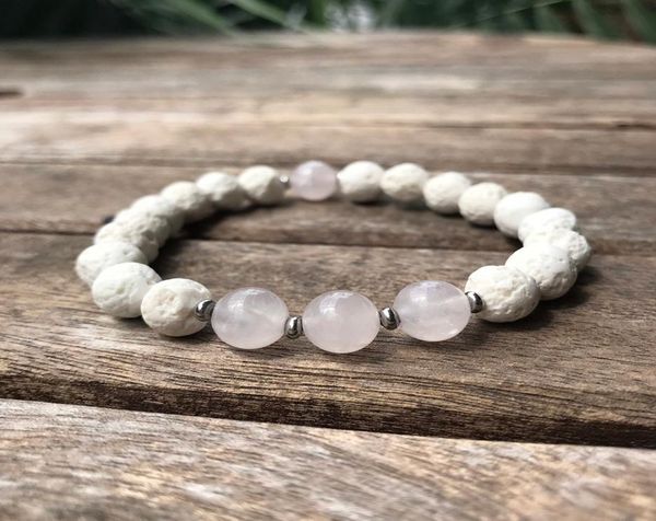 mg0915 8 mm white lava stone energy bracelet natural rose quartz womens bracelet heart chakra meditation jewelry3904400, Black
mg0915 8 mm white lava stone energy bracelet natural rose quartz womens bracelet heart chakra meditation jewelry3904400, Black