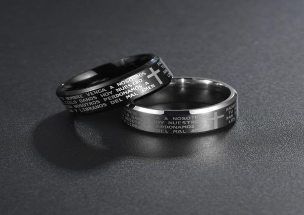316l stainless steel spanish lord039s prayer bible scripture ring for men women titanium cross rings factory direct 5792444, Silver
316l stainless steel spanish lord039s prayer bible scripture ring for men women titanium cross rings factory direct 5792444, Silver