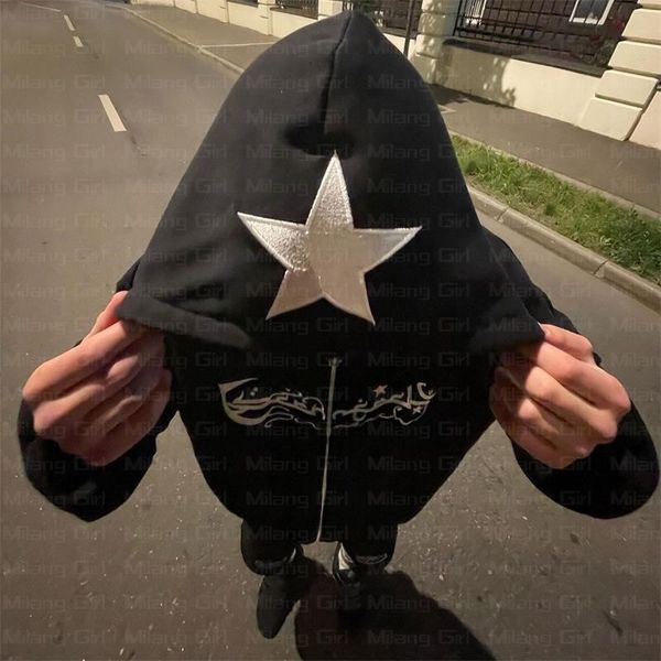 zip up hoodie fashion embroidery star graphics men's hoodies sweatshirt gothic sport coat long sleeve oversized hoodie jacket, Black
zip up hoodie fashion embroidery star graphics men's hoodies sweatshirt gothic sport coat long sleeve oversized hoodie jacket, Black