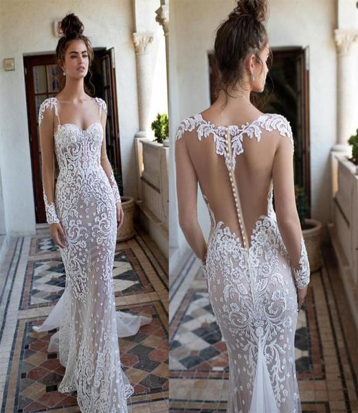 2019 new berta wedding dresses mermaid sweetheart long sleeves lace appliqued pearls sweep train wedding bridal gown custom made b7365311, White
2019 new berta wedding dresses mermaid sweetheart long sleeves lace appliqued pearls sweep train wedding bridal gown custom made b7365311, White