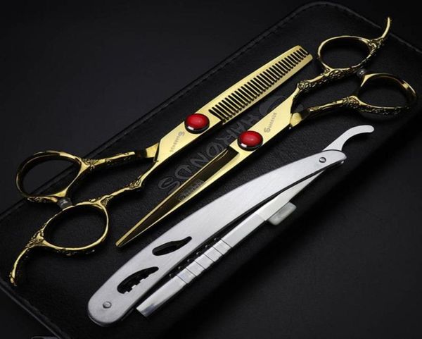 hair scissors 6inch gold black cut professional pet person hairdressing dog grooming shears cutting thinning set makas1744265
hair scissors 6inch gold black cut professional pet person hairdressing dog grooming shears cutting thinning set makas1744265