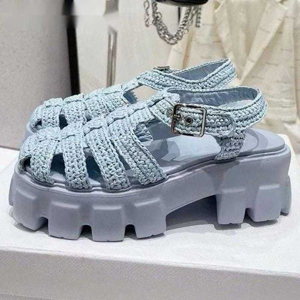 sandals flat bottom thick beach women woven ankle buckle platform summer outdoor vacation casual shoes, Black
sandals flat bottom thick beach women woven ankle buckle platform summer outdoor vacation casual shoes, Black