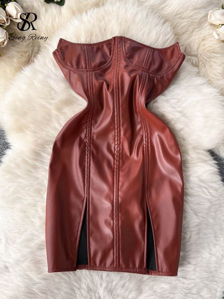 urban dresses singreiny fashion straps dress 2023 american style sleeveless backless sheath pu leather women streetwear party midi 230719, White;black
urban dresses singreiny fashion straps dress 2023 american style sleeveless backless sheath pu leather women streetwear party midi 230719, White;black