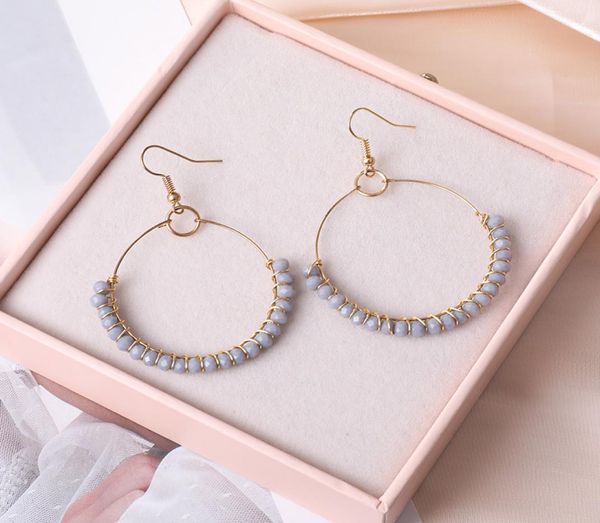 handmade glass beaded hoop dangle earring for women colorful gold alloy drop earring fashion jewelry gift ps18765293571, Silver
handmade glass beaded hoop dangle earring for women colorful gold alloy drop earring fashion jewelry gift ps18765293571, Silver