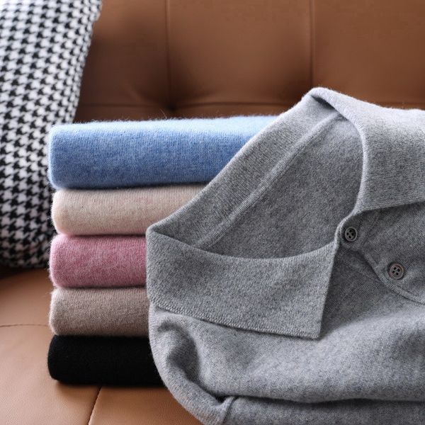 men's polos high qualtity oversized cashmere knitted lapel t shirt for men long sleeve polo shirt solid color trend leisure grey white, White;black
men's polos high qualtity oversized cashmere knitted lapel t shirt for men long sleeve polo shirt solid color trend leisure grey white, White;black