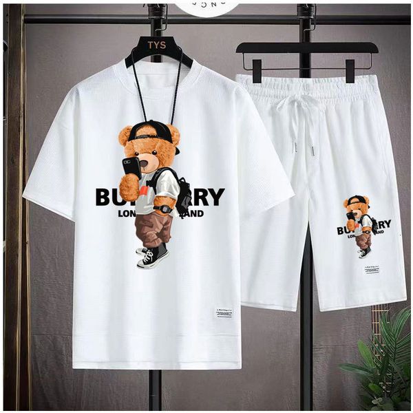 men's tracksuits 2023 korean fashion printed bear tshirts shorts sets luxury leisure 2 piece outfit streetwear summer quality tracksuit, Gray
men's tracksuits 2023 korean fashion printed bear tshirts shorts sets luxury leisure 2 piece outfit streetwear summer quality tracksuit, Gray
