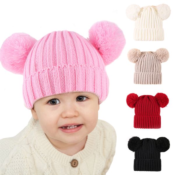 solid color double ball thick drawn baby wool hat warmth and children's plain knit hat dh059, Yellow
solid color double ball thick drawn baby wool hat warmth and children's plain knit hat dh059, Yellow