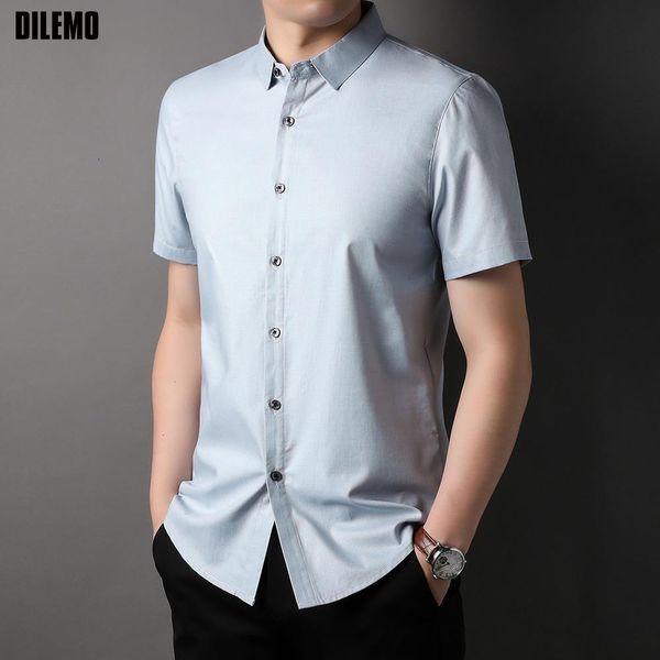 men s casual shirts grade summer brand designer simple regular fit shirt soft trending short sleeve stretch fashion men clothes 230718, White;black
men s casual shirts grade summer brand designer simple regular fit shirt soft trending short sleeve stretch fashion men clothes 230718, White;black
