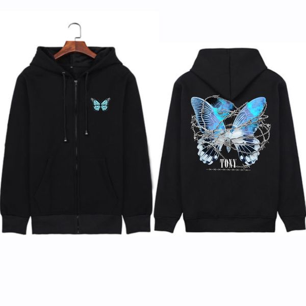 men s hoodies sweatshirts y2k streetwear zip up hoodie fashion creative butterfly aesthetic sweatshirt jacket autumn winter casual oversized, Black
men s hoodies sweatshirts y2k streetwear zip up hoodie fashion creative butterfly aesthetic sweatshirt jacket autumn winter casual oversized, Black