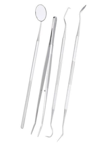 4pcspack dental hygiene tools kit dentist set dental probe mirror sickle scalers tweezers stainless steel teeth care cleaning1907348
4pcspack dental hygiene tools kit dentist set dental probe mirror sickle scalers tweezers stainless steel teeth care cleaning1907348