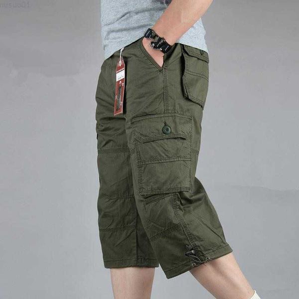 men's shorts summer casual long length cargo shorts men cotton multi pocket baggy capri breeches tactical military army cropped trouser, White;black
men's shorts summer casual long length cargo shorts men cotton multi pocket baggy capri breeches tactical military army cropped trouser, White;black