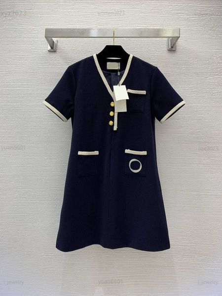women designer clothing contrast edging lady dresses v-neck girl skirt size s-l fashion short sleeve dress july14, Black;gray
women designer clothing contrast edging lady dresses v-neck girl skirt size s-l fashion short sleeve dress july14, Black;gray