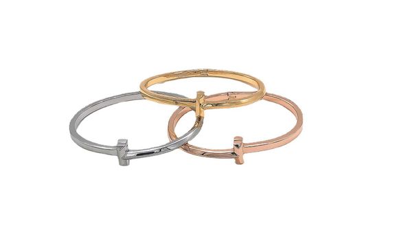designer low price jewelry korean engraved 18k gold titanium steel women's tiffay classic bracelet without diamond, Black
designer low price jewelry korean engraved 18k gold titanium steel women's tiffay classic bracelet without diamond, Black