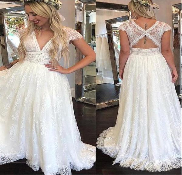 lace boho wedding dresses v neck backless beach wedding dress a line full lace rustic country wedding gowns for women b9492759, White
lace boho wedding dresses v neck backless beach wedding dress a line full lace rustic country wedding gowns for women b9492759, White