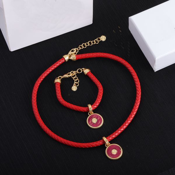 new summer simple pu rope chain necklace bracelet beauty head pendant versatile exquisite jewelry set jewelry gifts hms32 --01, Black
new summer simple pu rope chain necklace bracelet beauty head pendant versatile exquisite jewelry set jewelry gifts hms32 --01, Black
