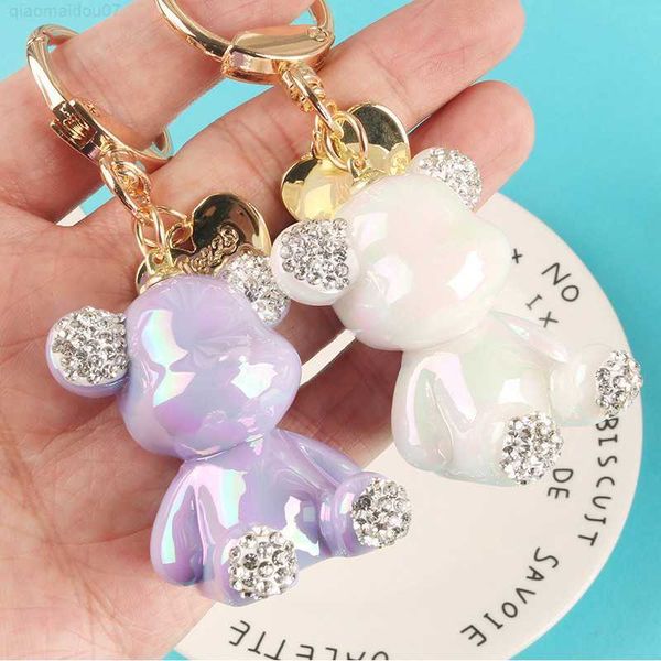 key rings 2022 new 8 colors crystal bear keychain cartoon rhinestone animal keychains women bag charms pendant men car key ring gift l230719, Slivery;golden
key rings 2022 new 8 colors crystal bear keychain cartoon rhinestone animal keychains women bag charms pendant men car key ring gift l230719, Slivery;golden
