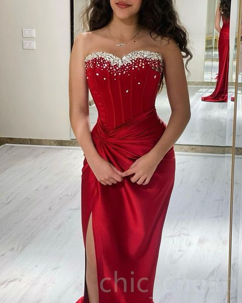 2023 aso ebi red mermaid prom dress beaded crystals satin evening formal party second reception birthday engagement gowns dresses robe de so, Black
2023 aso ebi red mermaid prom dress beaded crystals satin evening formal party second reception birthday engagement gowns dresses robe de so, Black