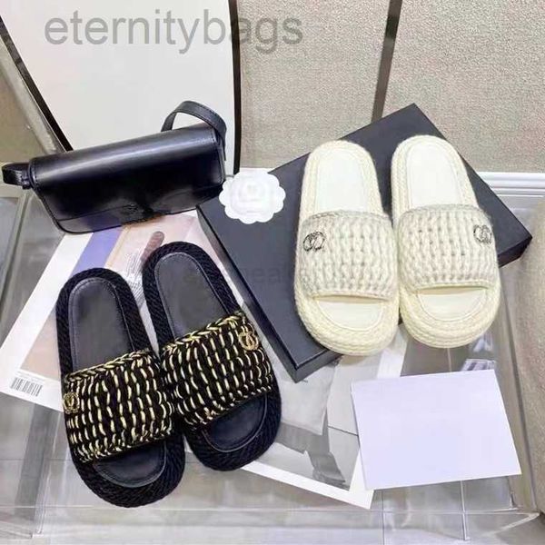 channel braided cord 2023 sandals embroidery knit women designer slides beige silver black gold chain paris wedge slip on mule beach flip fl
channel braided cord 2023 sandals embroidery knit women designer slides beige silver black gold chain paris wedge slip on mule beach flip fl