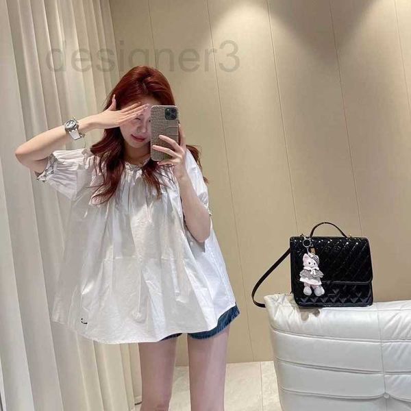 women's blouses & shirts designer 23 spring/summer new water diamond shirt loose white letter short sleeve casual commuter c49a
women's blouses & shirts designer 23 spring/summer new water diamond shirt loose white letter short sleeve casual commuter c49a